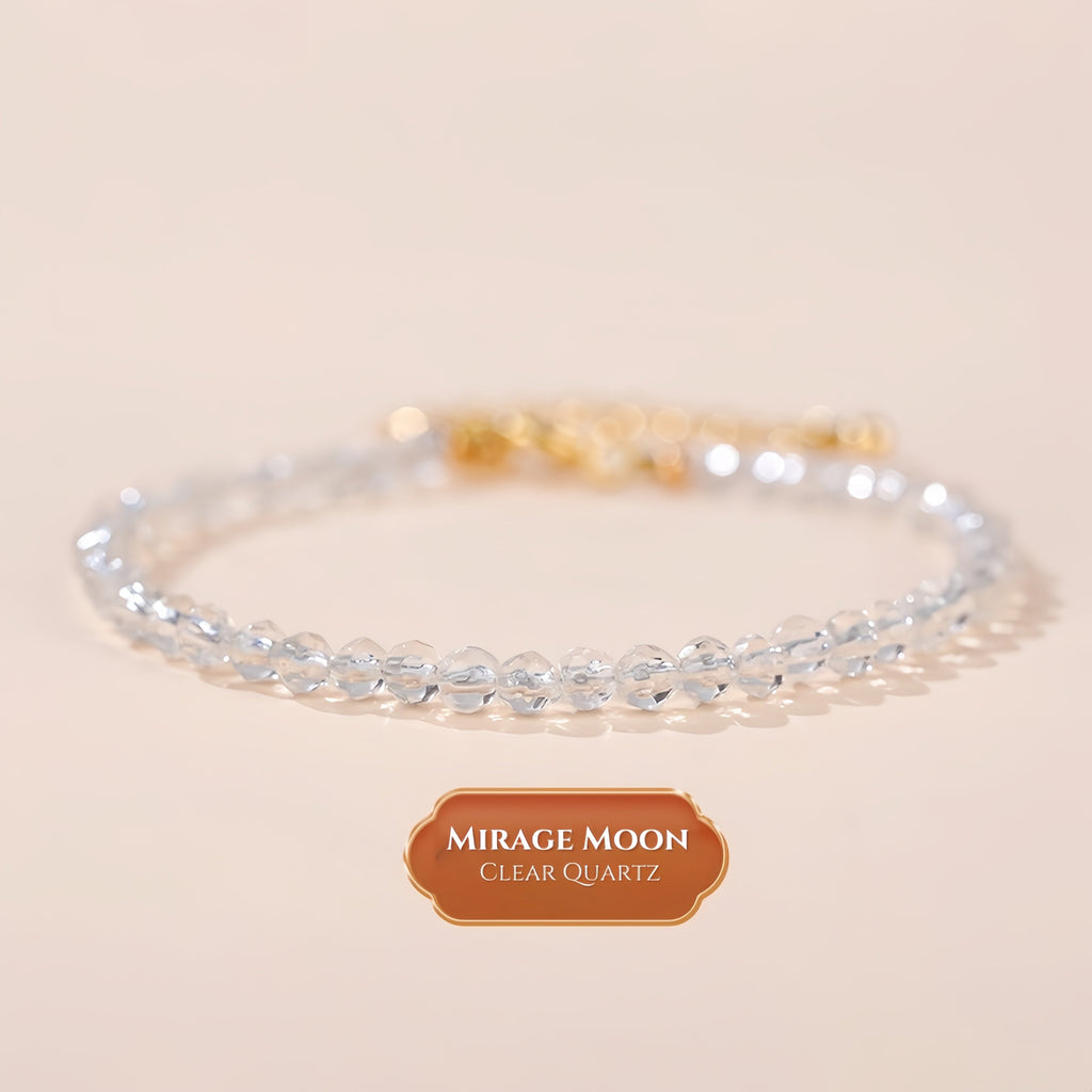 3mm Healing Crystal Bead Bracelets – White Quartz, Prehnite & More - Joyceen Crystal