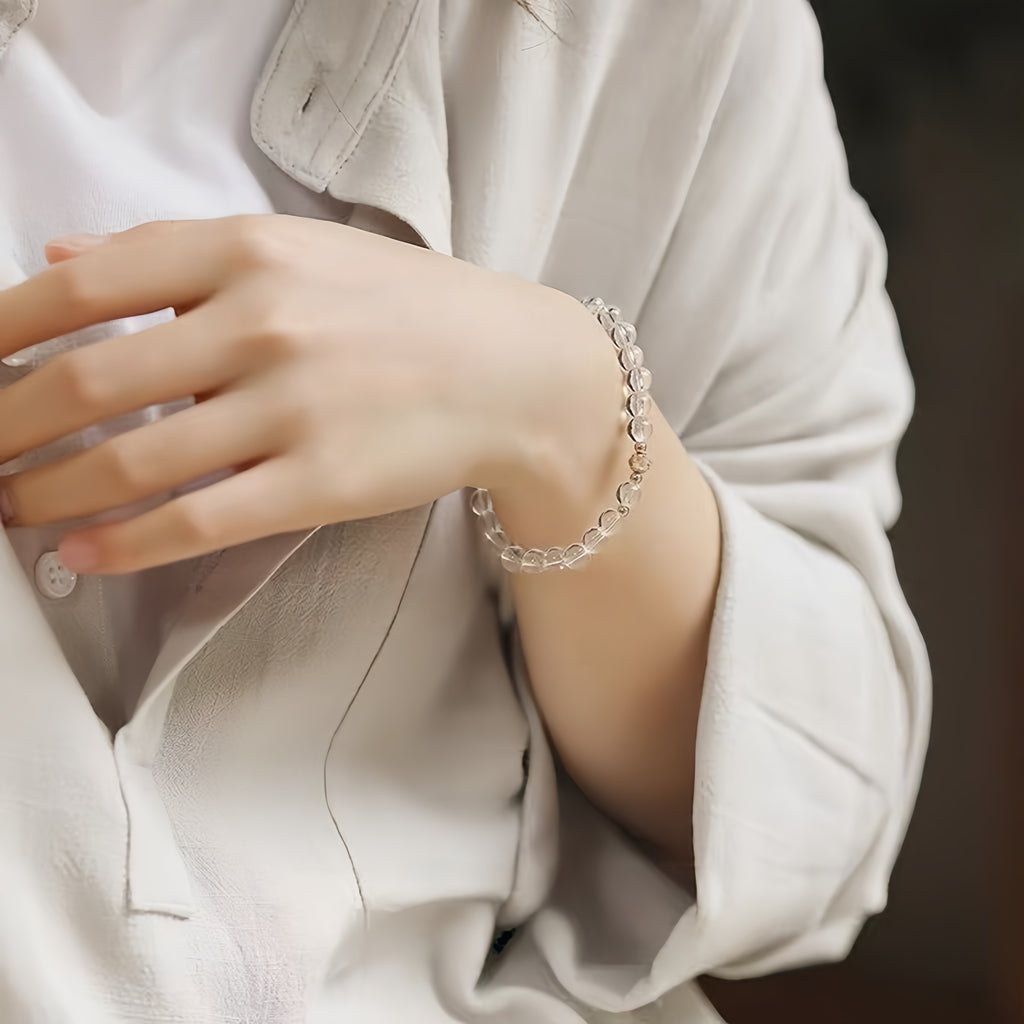 Clear Quartz Bracelet – Natural Healing Crystal for Clarity & Energy