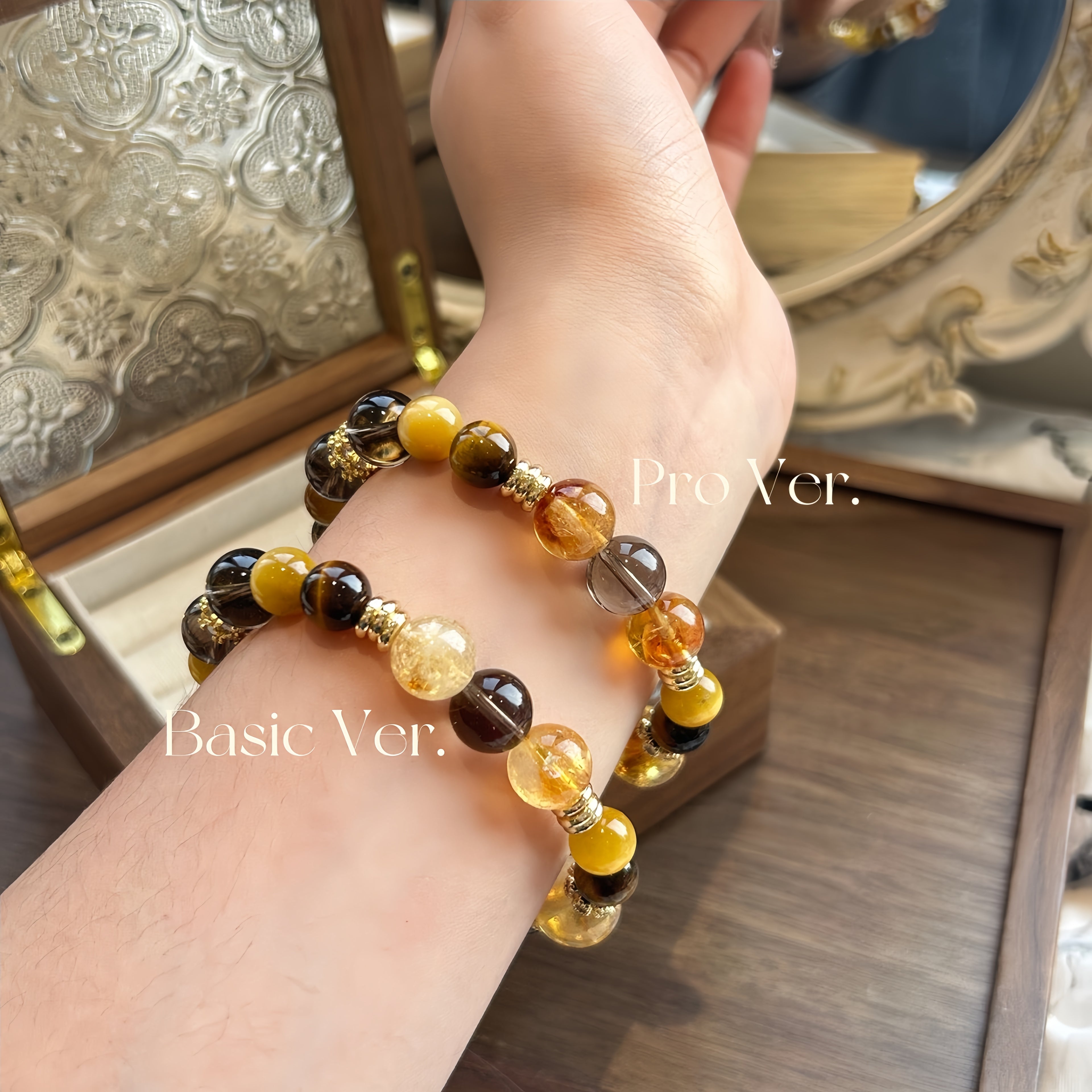 Kingbar Wealth Energy Tiger's Eye & Citrine Crystal Bracelet