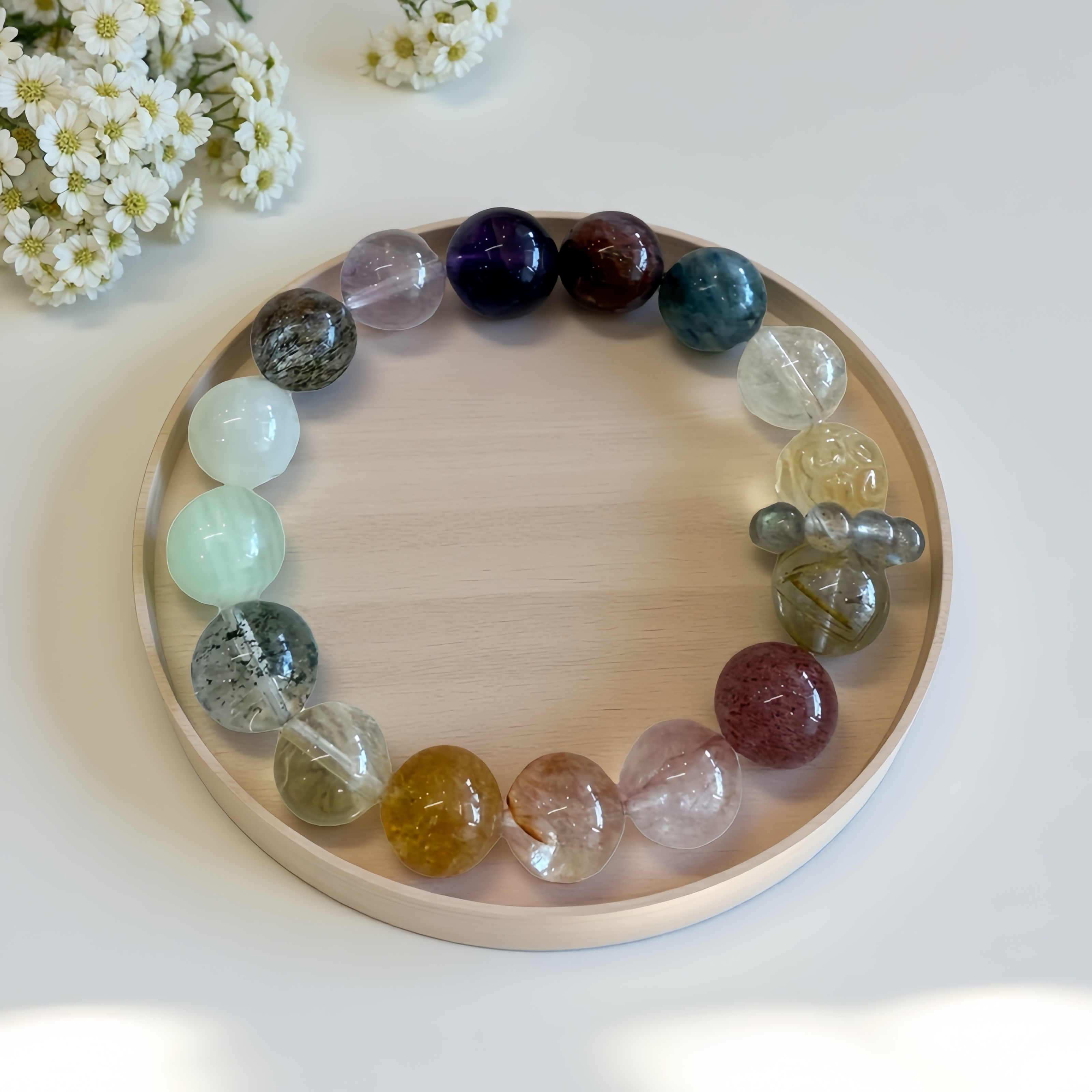 Rainbow Energy Guardian Bracelet Multi-Gemstone Healing Jewelry