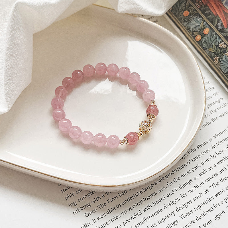 Loveberry Rose Quartz Bracelets Love & Luck Crystal Jewelry