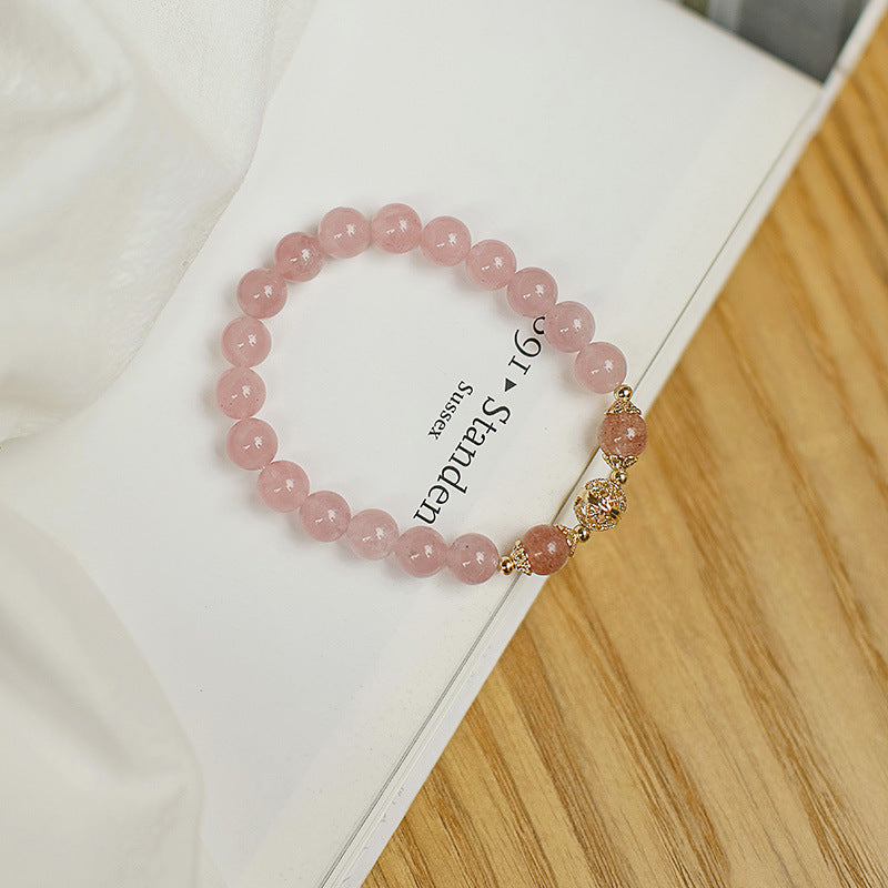 Loveberry Rose Quartz Bracelets Love & Luck Crystal Jewelry