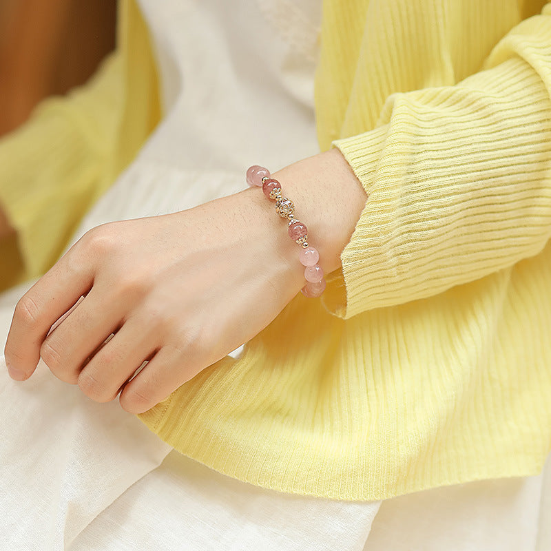 Loveberry Rose Quartz Bracelets Love & Luck Crystal Jewelry