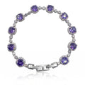 Amethyst Starry Sky Bracelet | Purple Crystal & Zirconia Jewelry