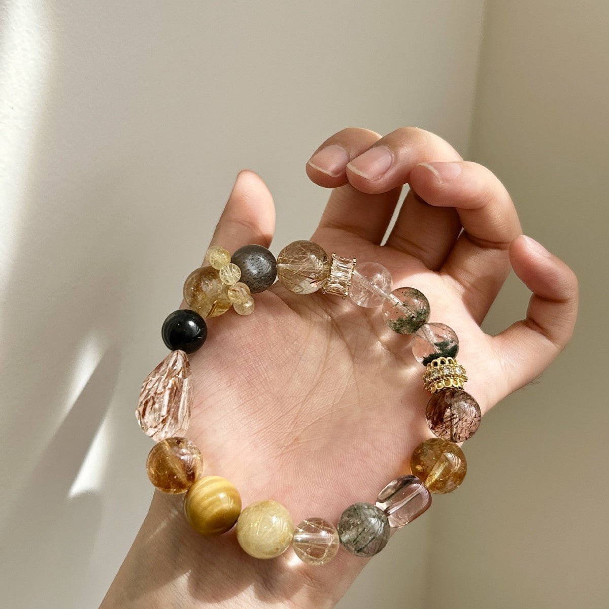 Eternal Fortune Multi - Gemstone Crystal Bracelet for Wealth, Protection & Vitality - Joyceen Crystal