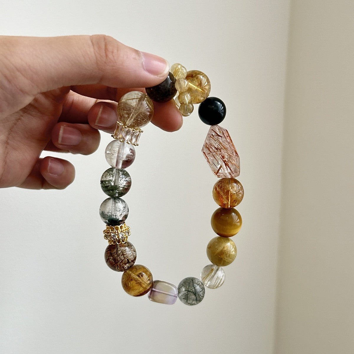Eternal Fortune Multi - Gemstone Crystal Bracelet for Wealth, Protection & Vitality - Joyceen Crystal