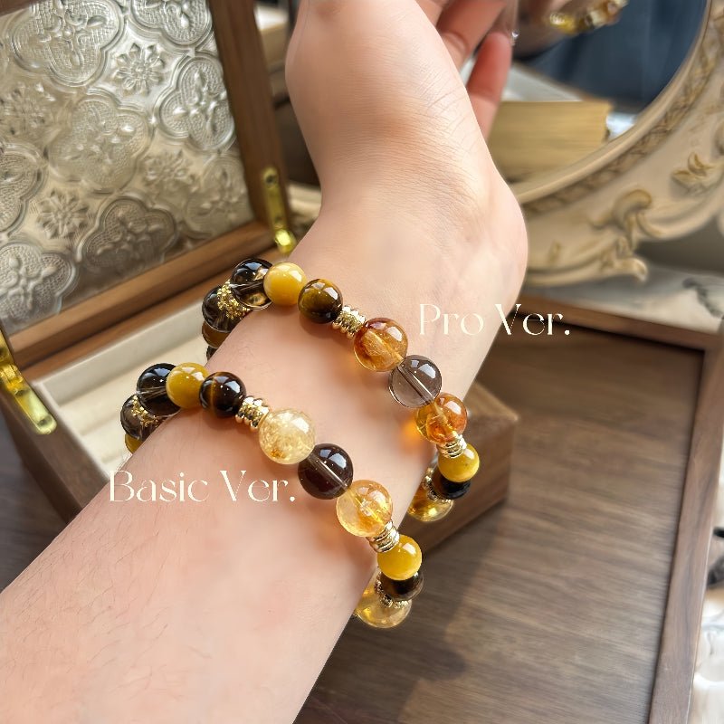 Golden Emperor Crystal Bracelet | Citrine, Tiger's Eye & Fu Lu Gourd - Joyceen Crystal