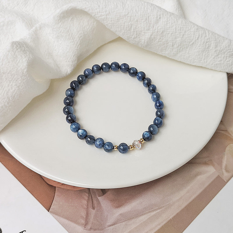 Joyceen Natural Kyanite Bracelet featuring genuine blue crystal gemstones for everyday elegance and mindful style