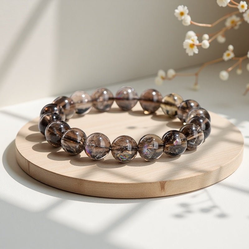 Joyceen Twilight Radiance Smoky Azeztulite Crystal Bracelet for Balance & Inner Strength - Joyceen Crystal