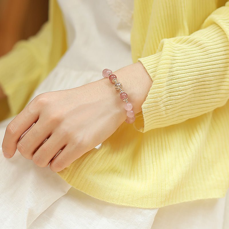 Loveberry Rose Quartz Bracelets Love & Luck Crystal Jewelry - Joyceen Crystal