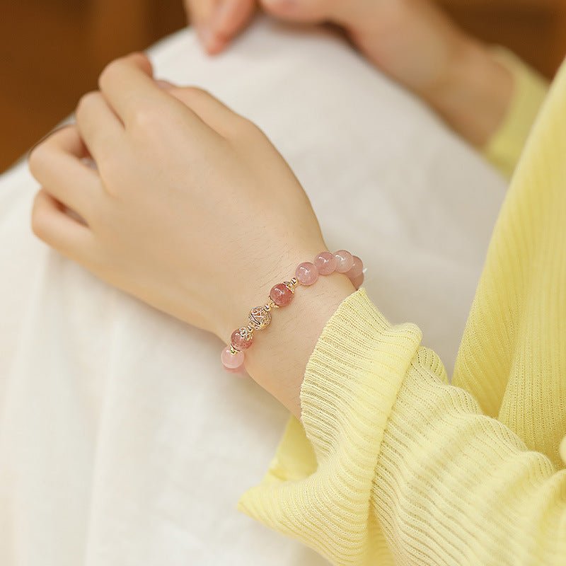 Loveberry Rose Quartz Bracelets Love & Luck Crystal Jewelry - Joyceen Crystal