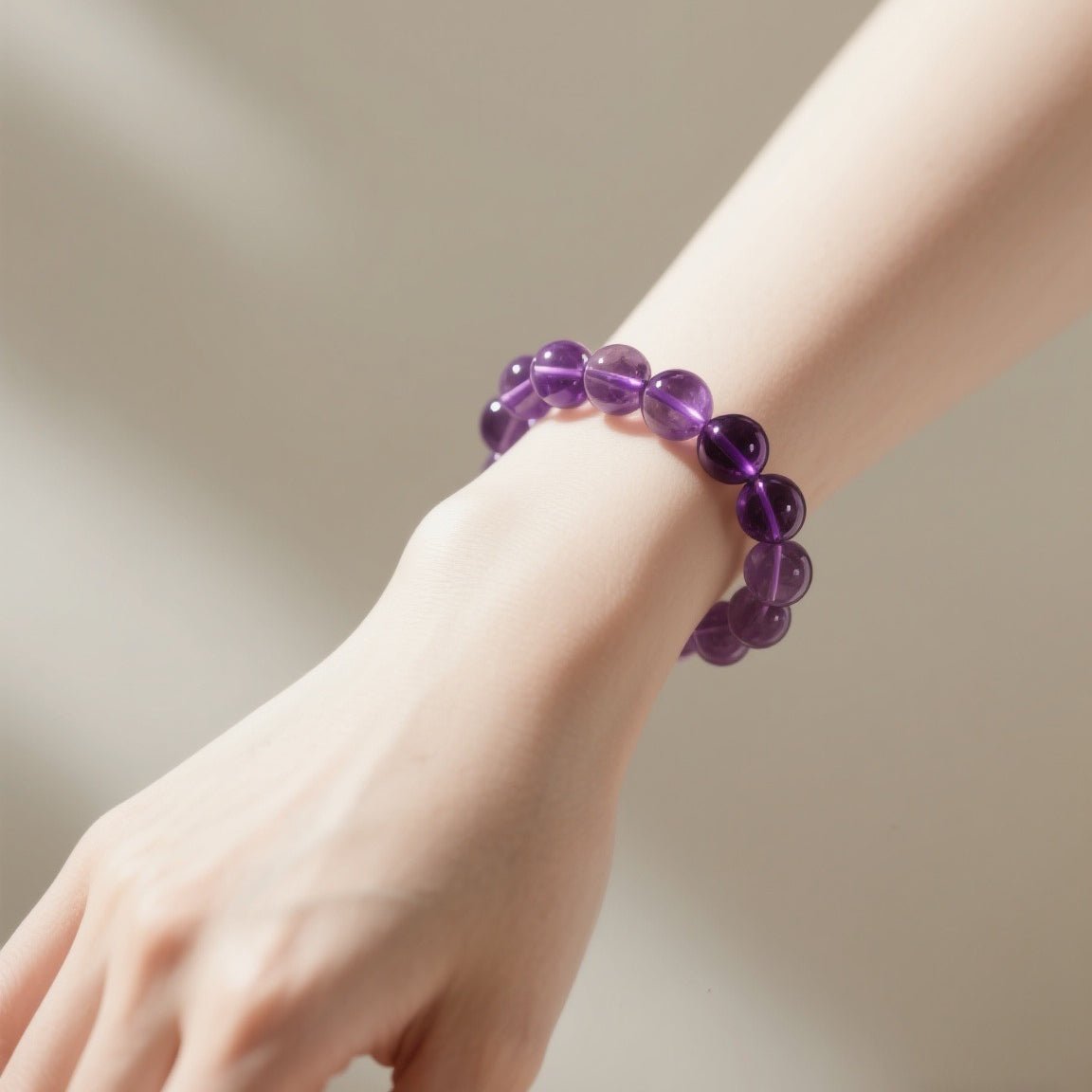 Natural Uruguay Amethyst Bracelet | Genuine Purple Crystal Energy Jewelry - Joyceen Crystal