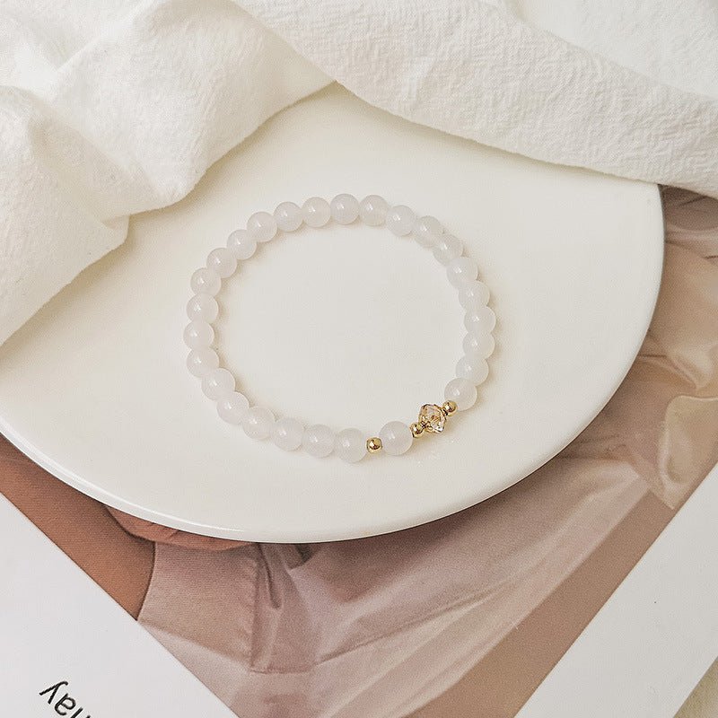 Natural White Agate Bracelet Healing & Protection Stone - Joyceen Crystal