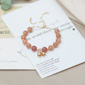 Orange Moonstone Bell Bracelet – Natural Crystal Beaded Bracelet for Women - Joyceen Crystal