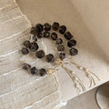 Smoky Grace Crystal Bracelet – Faceted Smoky Quartz with Clear Quartz & Freshwater Pearls - Joyceen Crystal