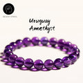 Genuine Uruguay Amethyst Bracelet featuring natural deep purple crystal beads for everyday elegance and spiritual inspiration